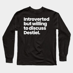 Introverted but willing to discuss Destiel - Supernatural Long Sleeve T-Shirt